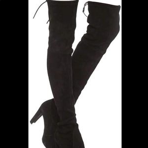 Stuart Weitzman women’s highland black suede heel